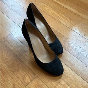 Black J.crew suede block heels - 7 1/2
